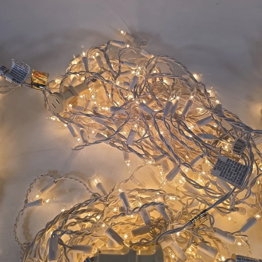 Vtg BRILLIANCE Icicle String Lights QTY 4 Strands Of 150 Bulbs Working 600 Light